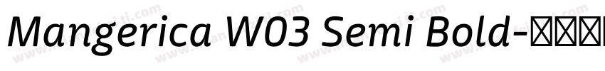 Mangerica W03 Semi Bold字体转换